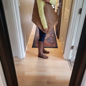 HUGE LSL Italian Leather Shopping Bag Purse